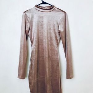 FASHION NOVA Pearl Pink Corduroy Cocktail dress